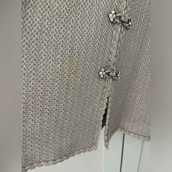 St. John Silver Textured Blazer - Picture 11 of 14